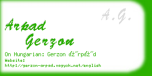 arpad gerzon business card